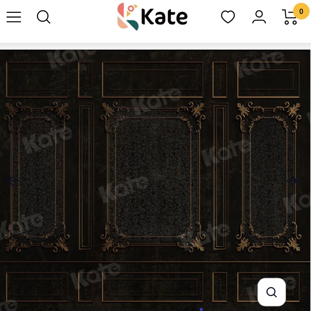 Kate Backdrop Vintage Retro Wall Backdrop Black Gold